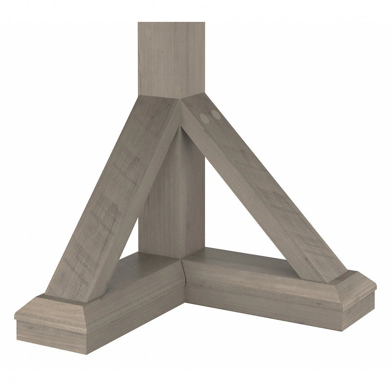 Linen White Oak / Driftwood Gray Farmhouse L-Shaped Desk, Single-Person, 60W
