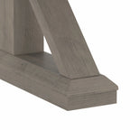 Linen White Oak / Driftwood Gray Farmhouse L-Shaped Desk, Single-Person, 60W