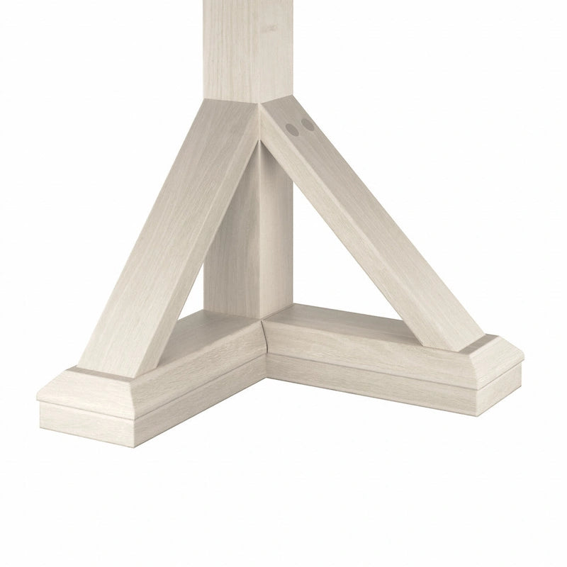 Linen White Oak / Driftwood Gray Farmhouse L-Shaped Desk, Single-Person, 60W