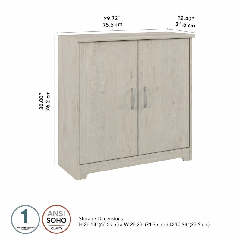 Multi-Color 2-Door Storage Cabinet, Single, 30W x 12D x 30H