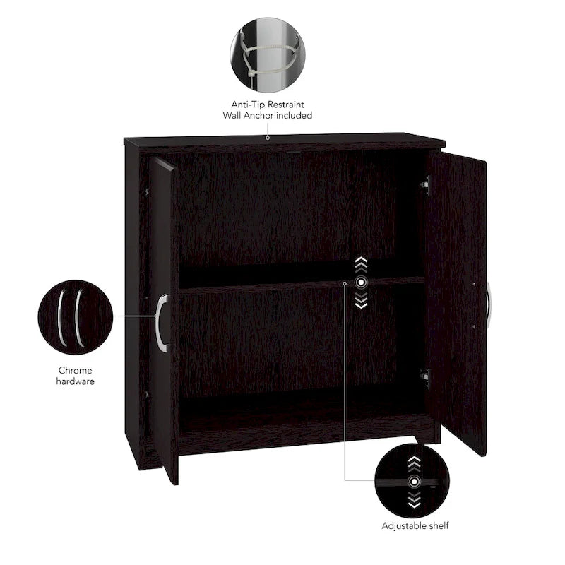 Multi-Color 2-Door Storage Cabinet, Single, 30W x 12D x 30H
