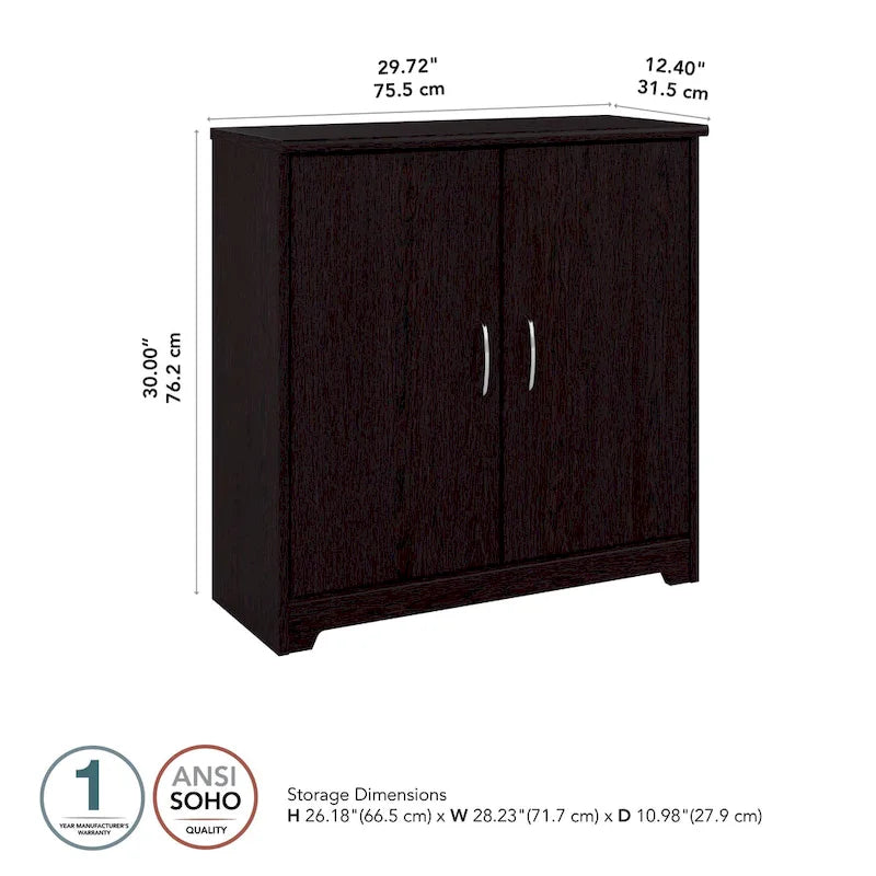 Multi-Color 2-Door Storage Cabinet, Single, 30W x 12D x 30H