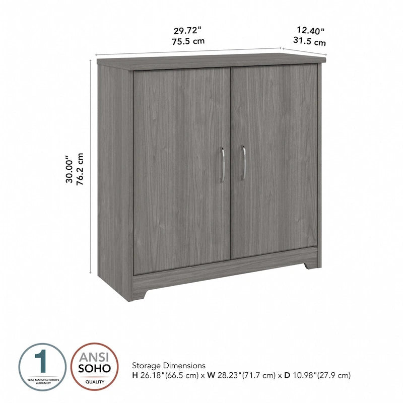 Multi-Color 2-Door Storage Cabinet, Single, 30W x 12D x 30H