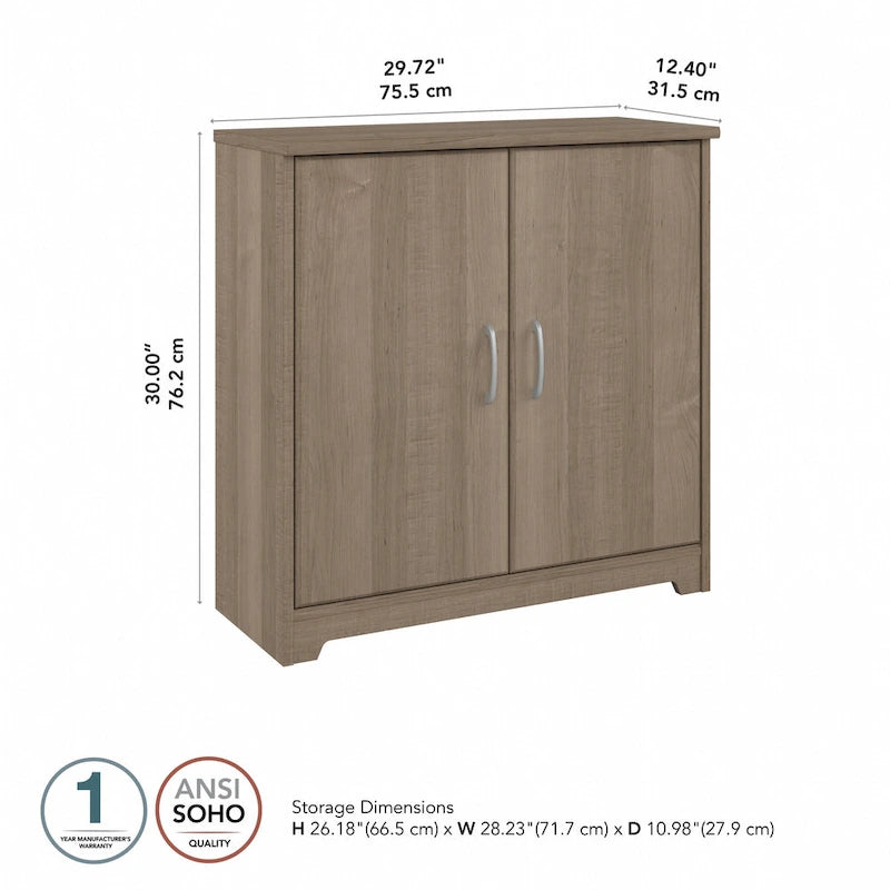 Multi-Color 2-Door Storage Cabinet, Single, 30W x 12D x 30H