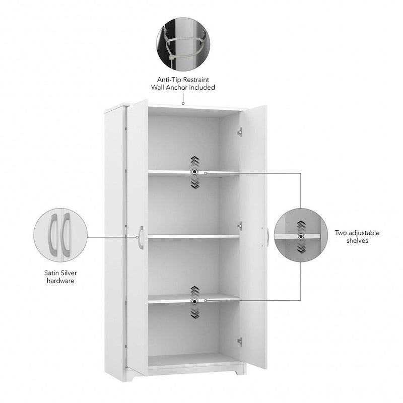 Multi-Color / 2-Door Style / Single-Person Assembly – Tall Bathroom Storage Cabinet