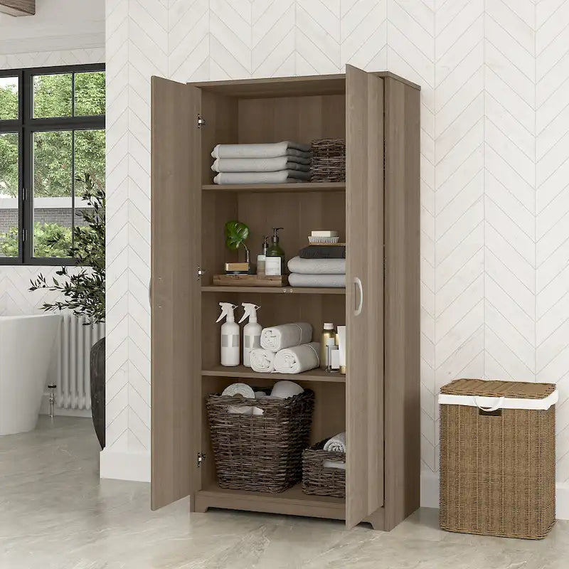 Multi-Color / 2-Door Style / Single-Person Assembly – Tall Bathroom Storage Cabinet
