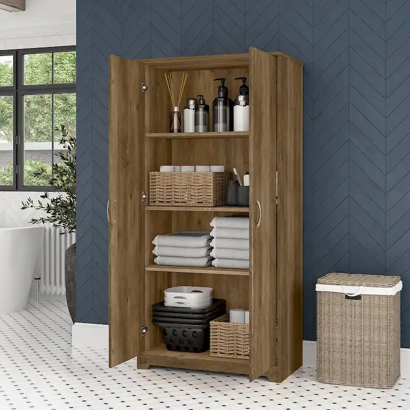 Multi-Color / 2-Door Style / Single-Person Assembly – Tall Bathroom Storage Cabinet