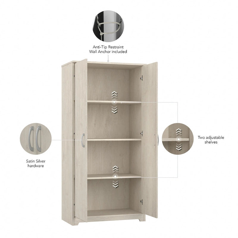 Multi-Color / 2-Door Style / Single-Person Assembly – Tall Bathroom Storage Cabinet