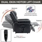 Brown Power Lift Recliner Chair with Massage & Heat, Single Seat