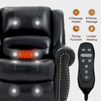Brown Power Lift Recliner Chair with Massage & Heat, Single Seat