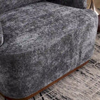 Emerald / Brown / Black / White / Gray / Wine Red Chenille & PU Swivel Accent Chair, Single Seat