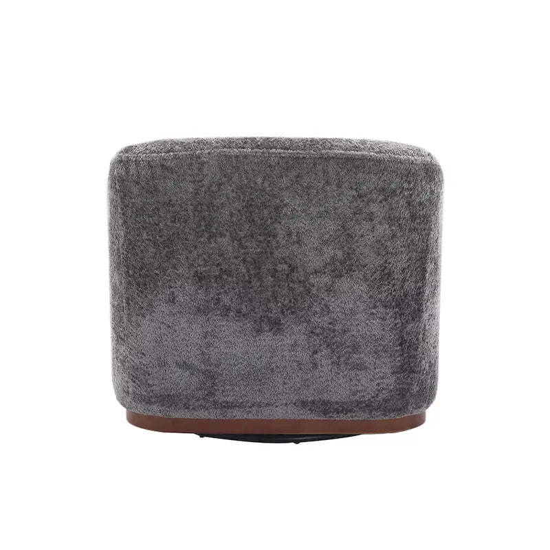 Emerald / Brown / Black / White / Gray / Wine Red Chenille & PU Swivel Accent Chair, Single Seat