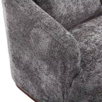 Emerald / Brown / Black / White / Gray / Wine Red Chenille & PU Swivel Accent Chair, Single Seat