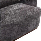 Emerald / Brown / Black / White / Gray / Wine Red Chenille & PU Swivel Accent Chair, Single Seat
