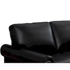 Burgundy/Navy Blue/Grey/Black PU Leather Sofa Set with Storage, 2-Piece 5-Seater