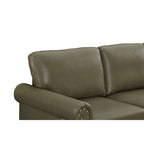 Burgundy/Navy Blue/Grey/Black PU Leather Sofa Set with Storage, 2-Piece 5-Seater