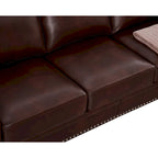 Burgundy/Navy Blue/Grey/Black PU Leather Sofa Set with Storage, 2-Piece 5-Seater