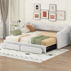 Beige/Gray Convertible Daybed, Twin XL to King, Sleeps 2