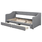 Beige/Gray Convertible Daybed, Twin XL to King, Sleeps 2