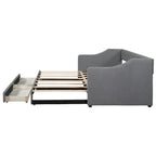 Beige/Gray Convertible Daybed, Twin XL to King, Sleeps 2