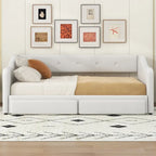 Beige/Gray Convertible Daybed, Twin XL to King, Sleeps 2