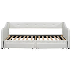 Beige/Gray Convertible Daybed, Twin XL to King, Sleeps 2