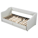 Beige/Gray Convertible Daybed, Twin XL to King, Sleeps 2