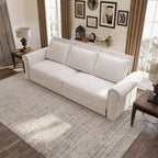 Green/Grey/Black/Beige Velvet & Faux Leather 3-in-1 Pull-Out Sleeper Sofa, Seats 2-3