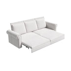 Green/Grey/Black/Beige Velvet & Faux Leather 3-in-1 Pull-Out Sleeper Sofa, Seats 2-3