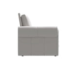 Green/Grey/Black/Beige Velvet & Faux Leather 3-in-1 Pull-Out Sleeper Sofa, Seats 2-3