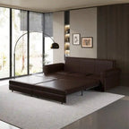 Green/Grey/Black/Beige Velvet & Faux Leather 3-in-1 Pull-Out Sleeper Sofa, Seats 2-3