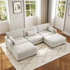 Corduroy U-Shaped Modular Sectional Sofa, 3-Piece, Seats 5–7 | Multiple Colors