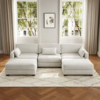 Corduroy U-Shaped Modular Sectional Sofa, 3-Piece, Seats 5–7 | Multiple Colors