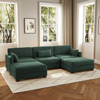 Corduroy U-Shaped Modular Sectional Sofa, 3-Piece, Seats 5–7 | Multiple Colors