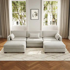 Corduroy U-Shaped Modular Sectional Sofa, 3-Piece, Seats 5–7 | Multiple Colors
