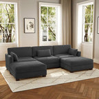 Corduroy U-Shaped Modular Sectional Sofa, 3-Piece, Seats 5–7 | Multiple Colors