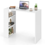 Gymax 36  Compact Writing Desk w/ 3 Open Shelves Freestanding