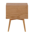 Walnut / Light Oak / White / Black / Caramel / Natural Pine Mid-Century 2-Drawer Nightstand, Set of 2