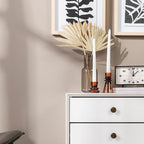 Walnut / Light Oak / White / Black / Caramel / Natural Pine Mid-Century 2-Drawer Nightstand, Set of 2