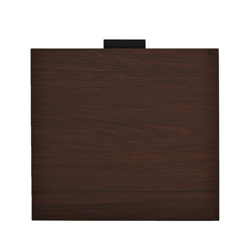 Walnut Tall Nightstand with Drawer, Single, Modern Industrial