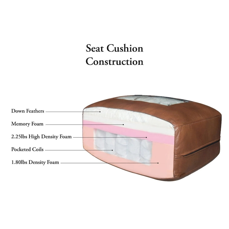 Track-Arm Top-Grain Leather Sofa, 3-Seat (Brown / Truffle / Cognac / Taupe)