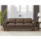 Track-Arm Top-Grain Leather Sofa, 3-Seat (Brown / Truffle / Cognac / Taupe)