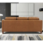 Track-Arm Top-Grain Leather Sofa, 3-Seat (Brown / Truffle / Cognac / Taupe)
