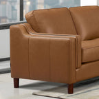 Track-Arm Top-Grain Leather Sofa, 3-Seat (Brown / Truffle / Cognac / Taupe)