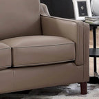 Track-Arm Top-Grain Leather Sofa, 3-Seat (Brown / Truffle / Cognac / Taupe)