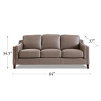 Track-Arm Top-Grain Leather Sofa, 3-Seat (Brown / Truffle / Cognac / Taupe)