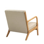 Upholstered Accent Chair, Multi-Color, Linen/PU, Wood Frame, Seats 1
