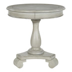Antique Grey Stone / Celedon / Java / Goldstone Farmhouse Round Accent Side Table, Single