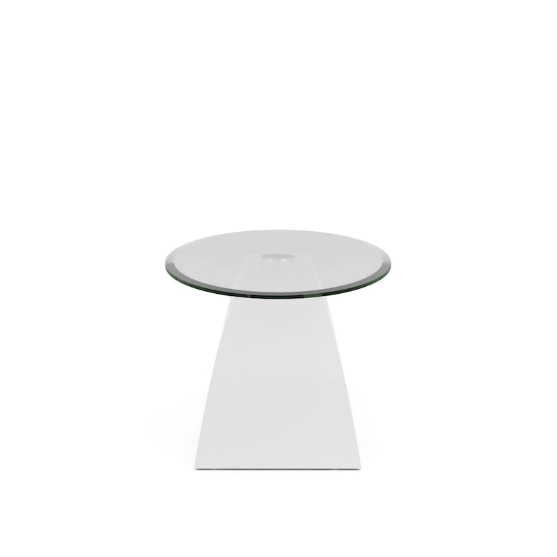 Black / Grey / White High Gloss Modern Oval Glass Top Coffee Table