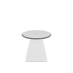 Black / Grey / White High Gloss Modern Oval Glass Top Coffee Table